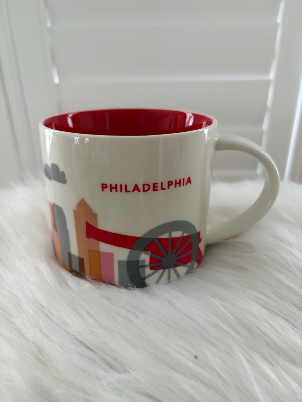 Starbucks Philadelphia Red-Interior City Skyline Mug